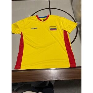 1286 Striker Colombia Soccer Jersey Mens XL Yellow Red Blue National Fan Shirt
